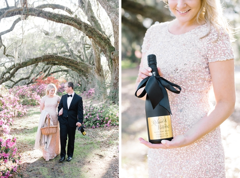 Victoria + Roland's luxurious Magnolia Plantation Engagement photos in March by Charleston wedding photographers Aaron and Jillian Photography -_0003